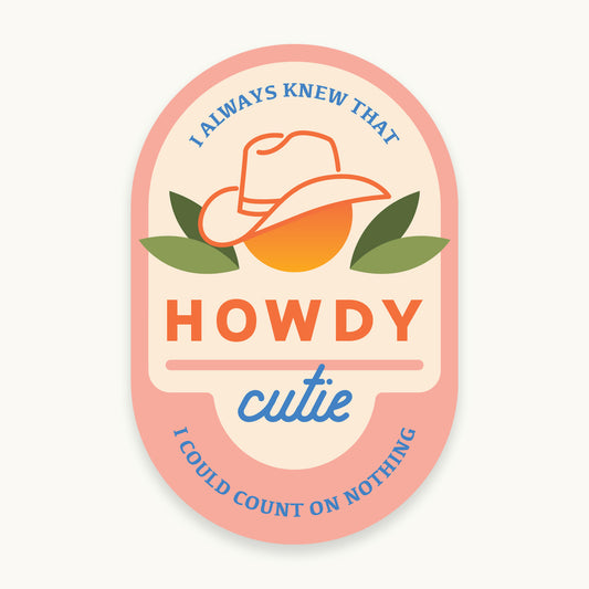 Howdy Cutie Sticker